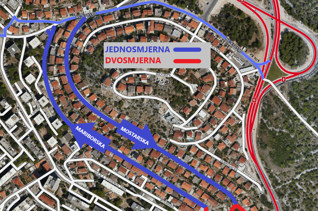 Obavijest o novoj regulaciji prometa u ulicama Mostarska i Mariborska 